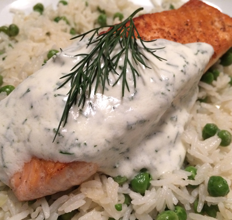 Zalm met dillesaus